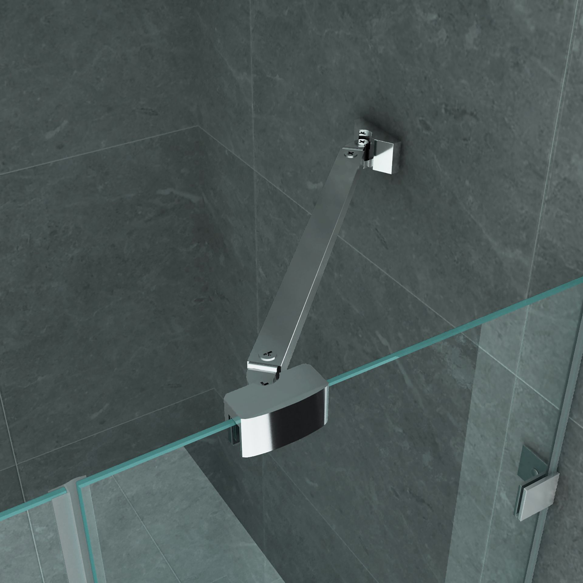 ALONI CABINE DE DOUCHE – PORTE PIVOTANTE ET PAROI LATÉRALE - 900X1200X1950MM - CHROME-VERRE CLAIR vue 5