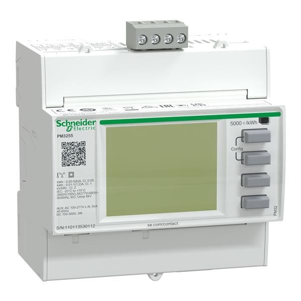 Centrale de mesure PM3255 - 2 entrées numériques - 2 sorties numériques - Rs485