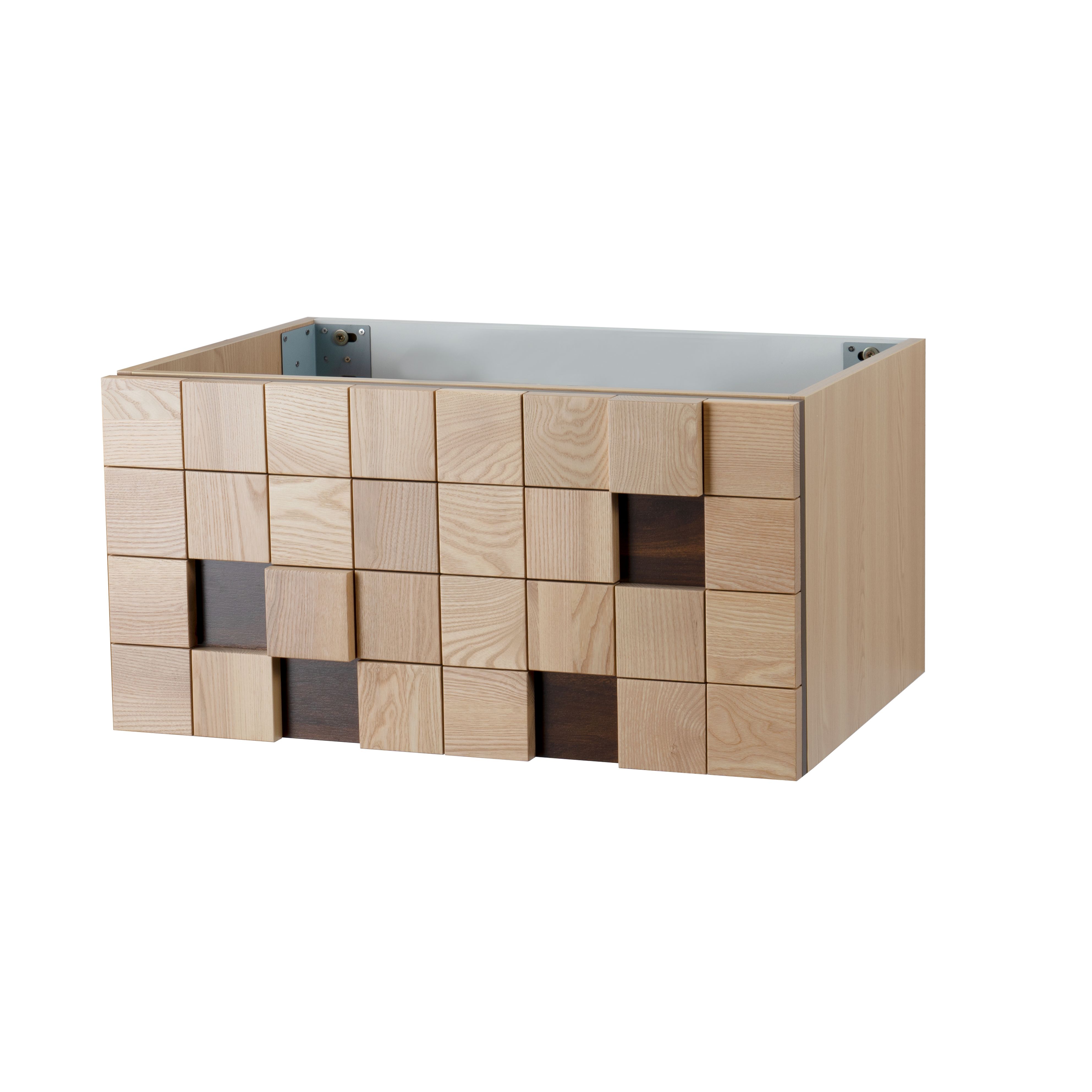 MIMOZA MEUBLE SOUS-VASQUE - 1 TIROIR - SANS POIGNÉE - SOFT CLOSE – 79X40X52 CM - CHÊNE CLAIR vue 2