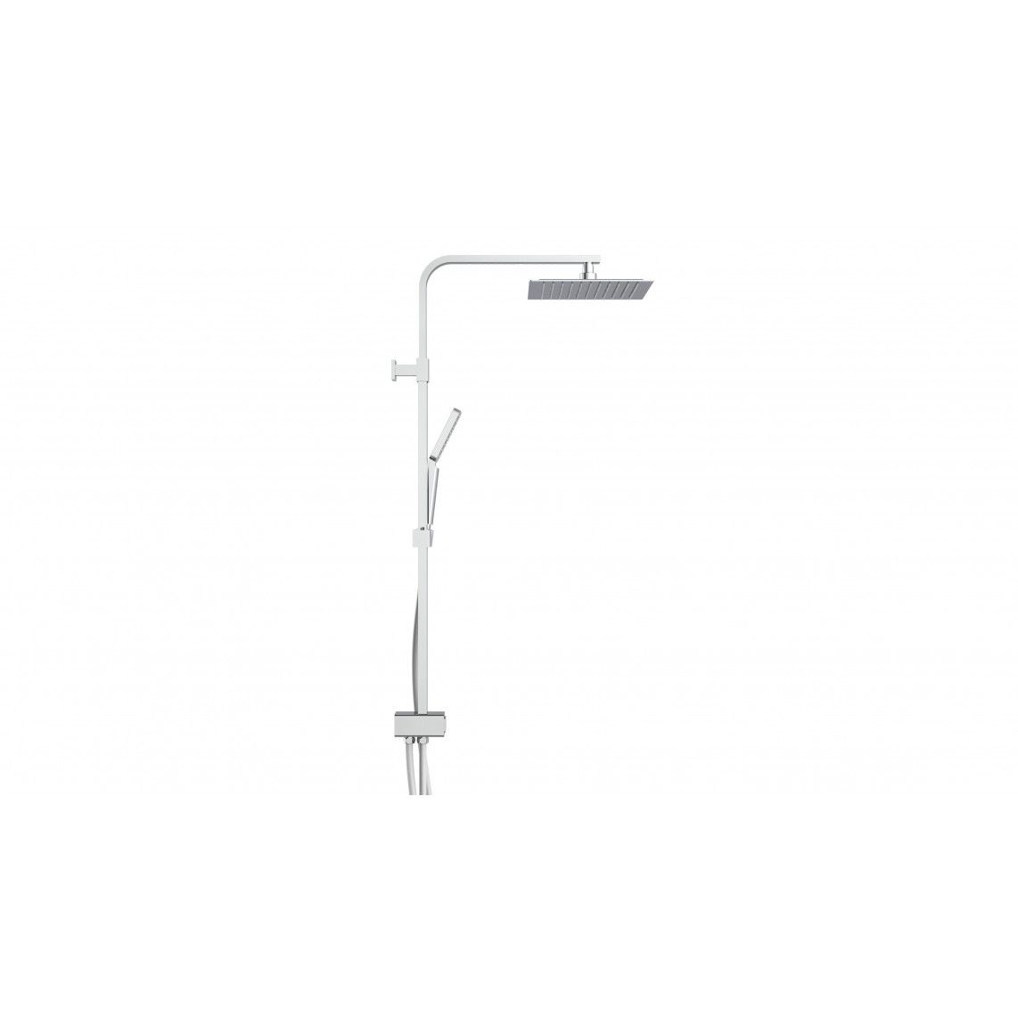 60615 SILVER RAIN Overhead shower set, chrome vue 2