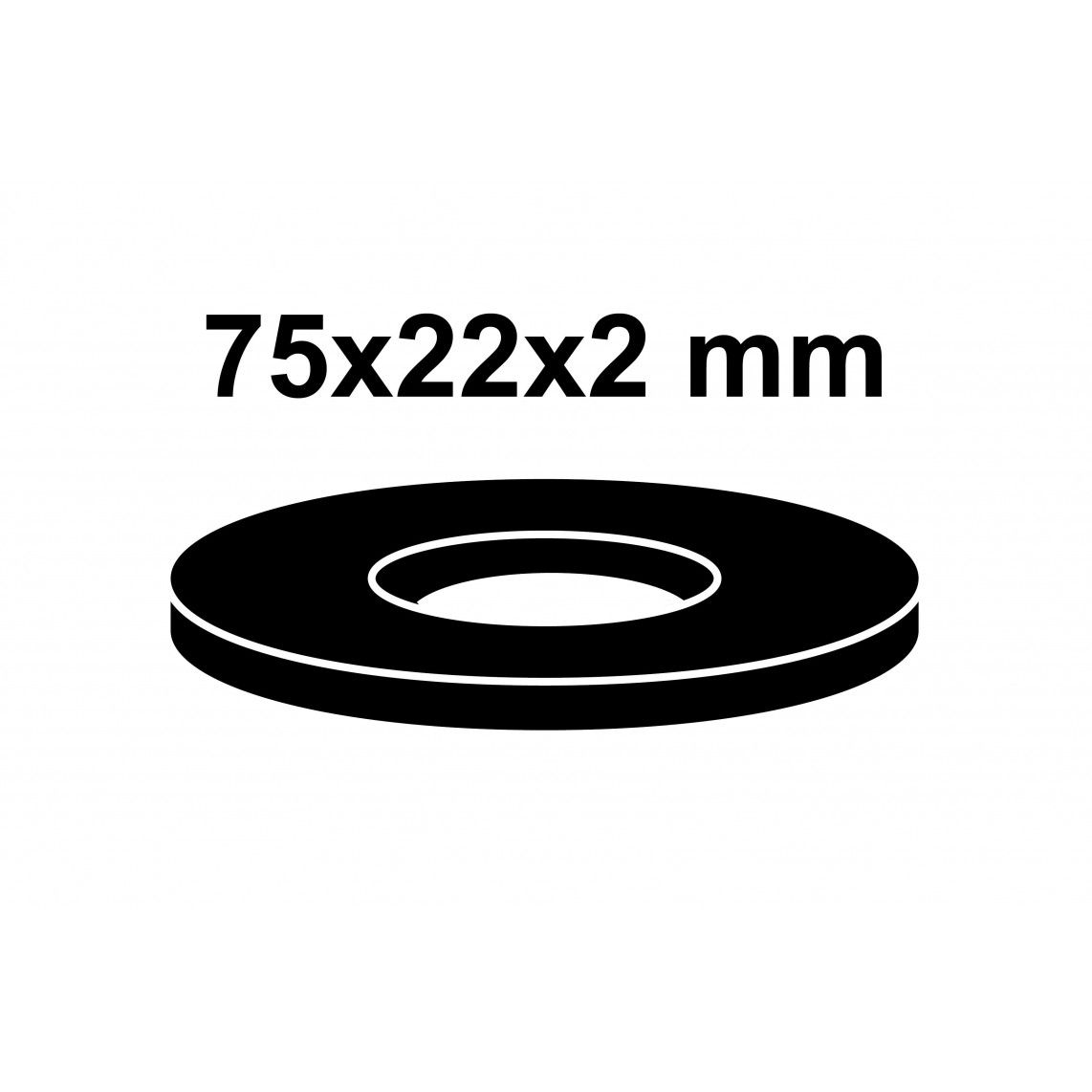 98028135 Cistern gasket, black, 75 x 22 x 2 mm vue 2