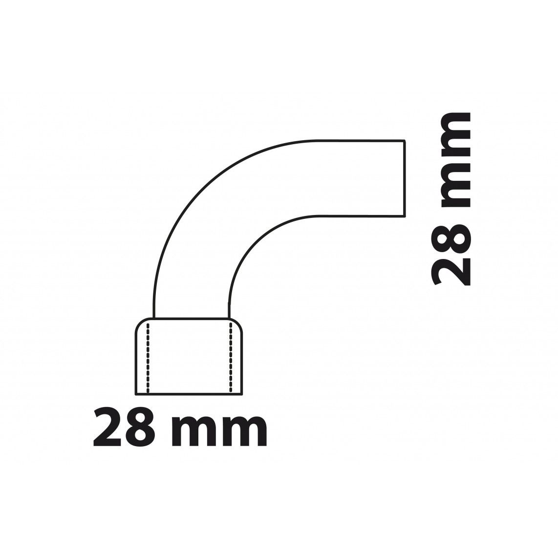 989026017 Elbow 90°, copper solder fitting, 28 mm, 1 socket vue 3