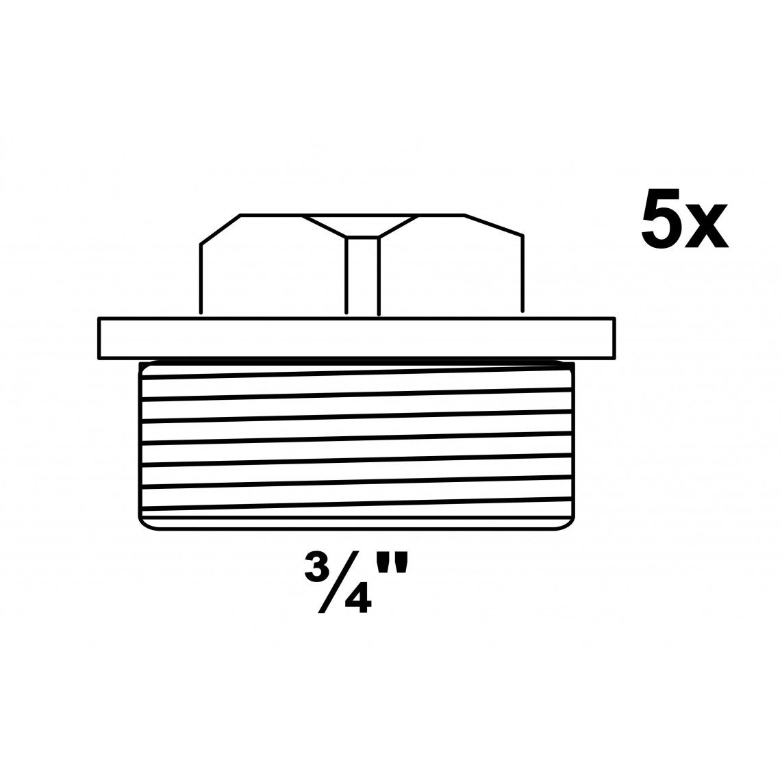 989802060 GI plug, gegalvaniseerd, 3/4"BU, (290) (5x) vue 2