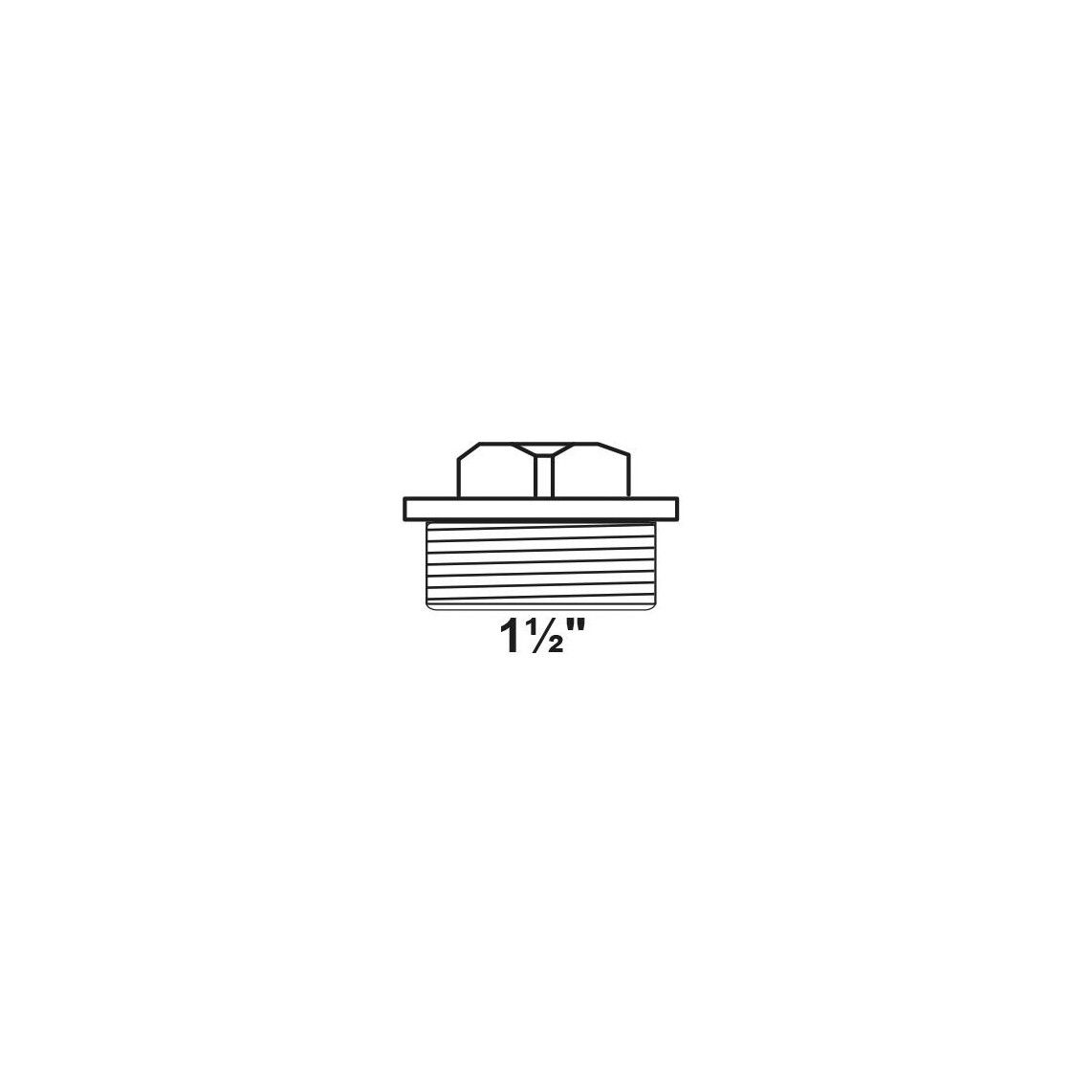 989804155 GI plug, gegalvaniseerd, 1 1/2"BU, (290) vue 2