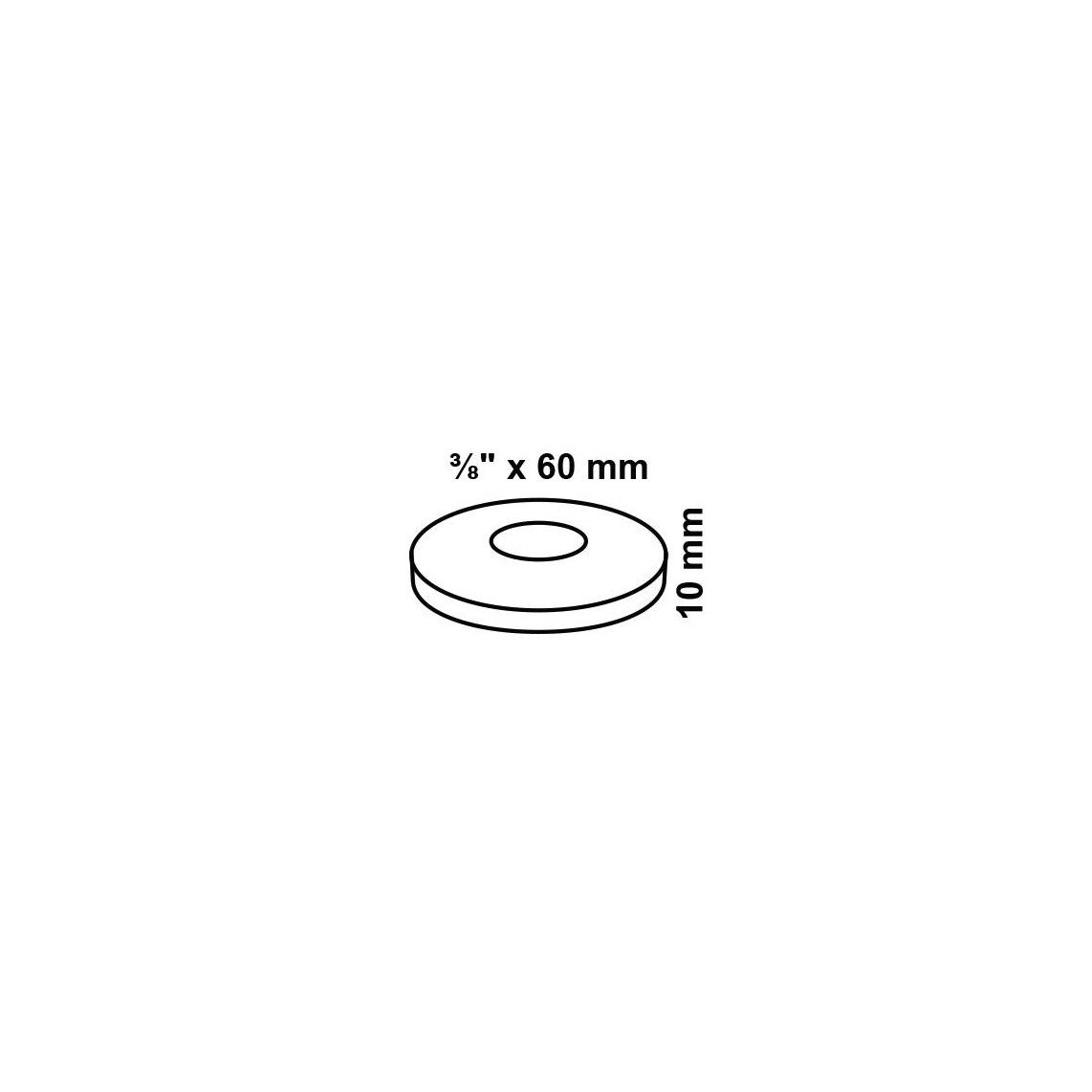 988131148 kraanrozet, chroom, 3/8" x 60 mm x 10 mm vue 2