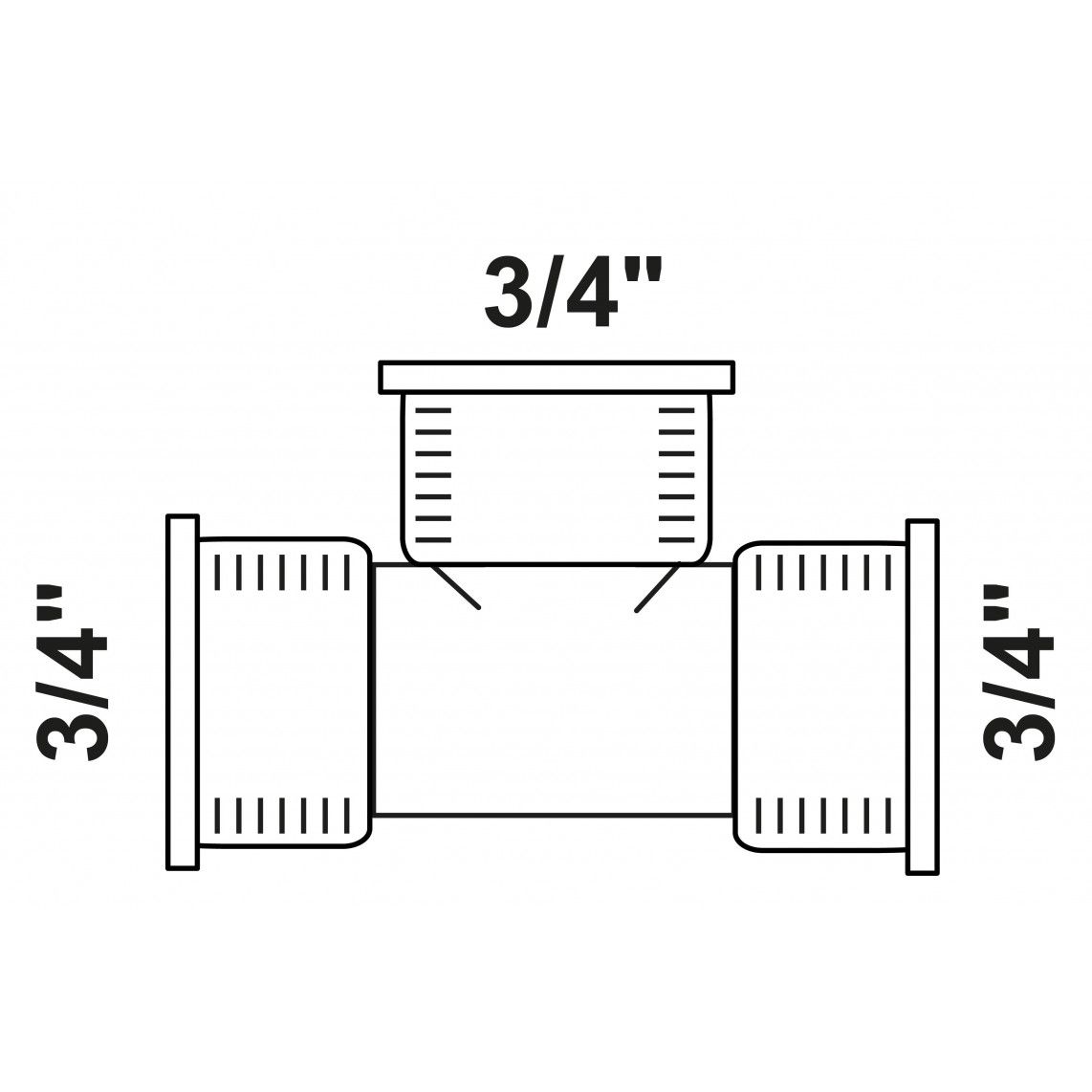 988957313 BR T-stuk, blanco, 3/4"BI, (3130) vue 2