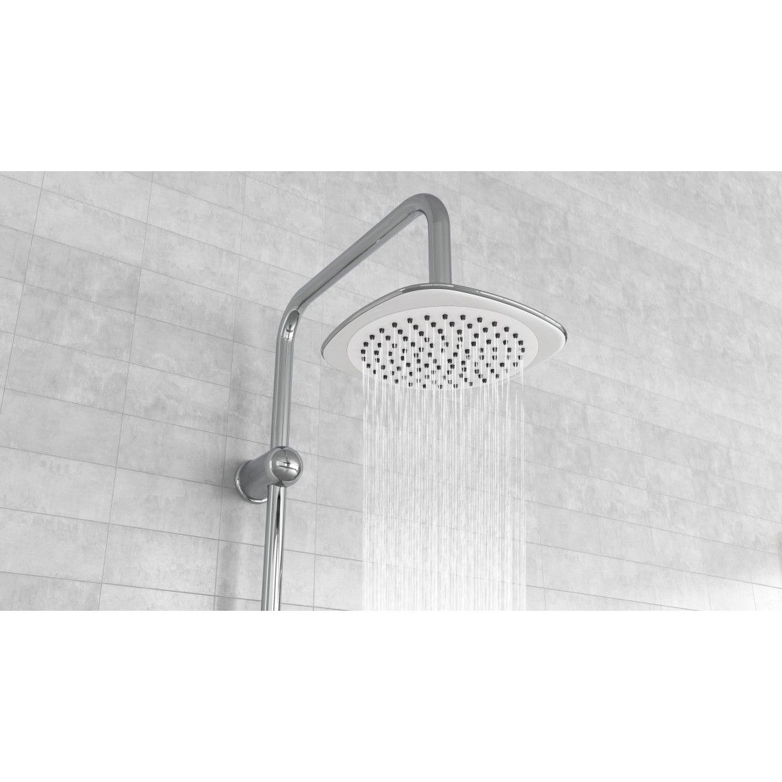 DXLD60087CS DUSCHTRAUM Overhead shower set, chrome/white vue 7