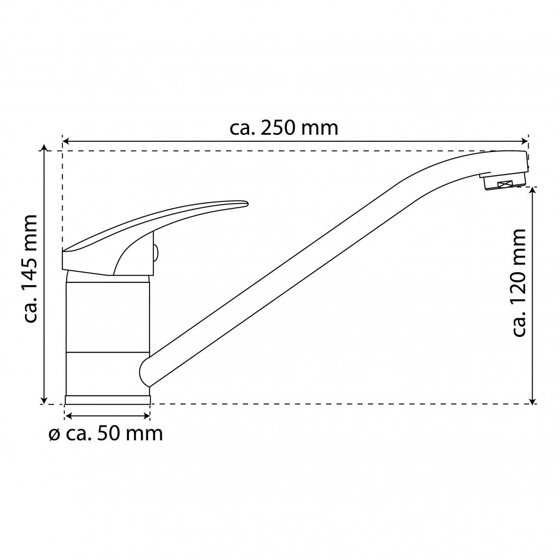 NI182SMCR GRANIT Sink mixer, granite/black vue 4