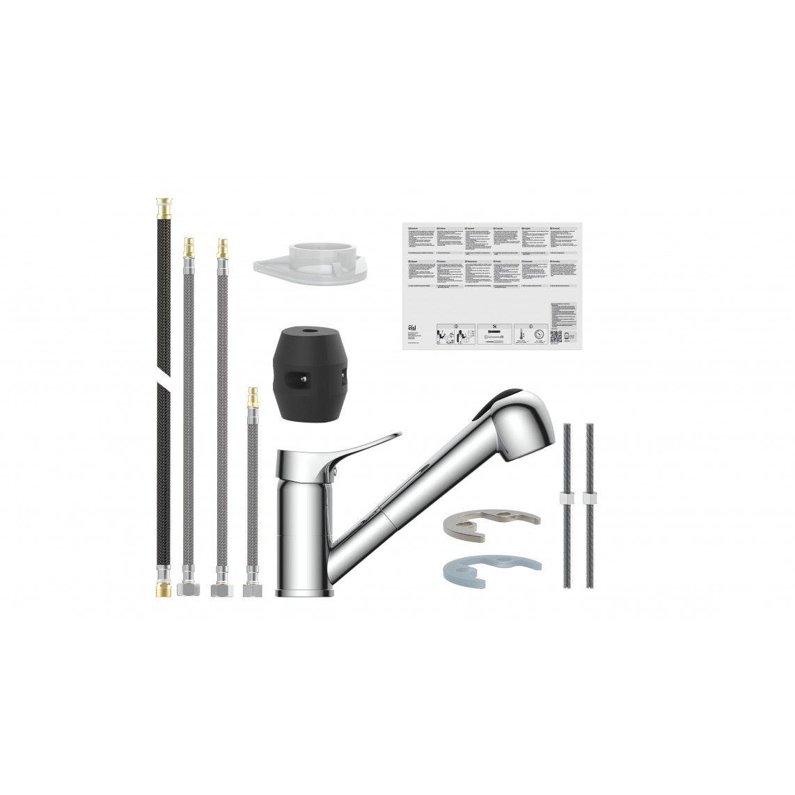 NI183VECR VERONA Sink mixer, chrome, with pull-out sprayer vue 5