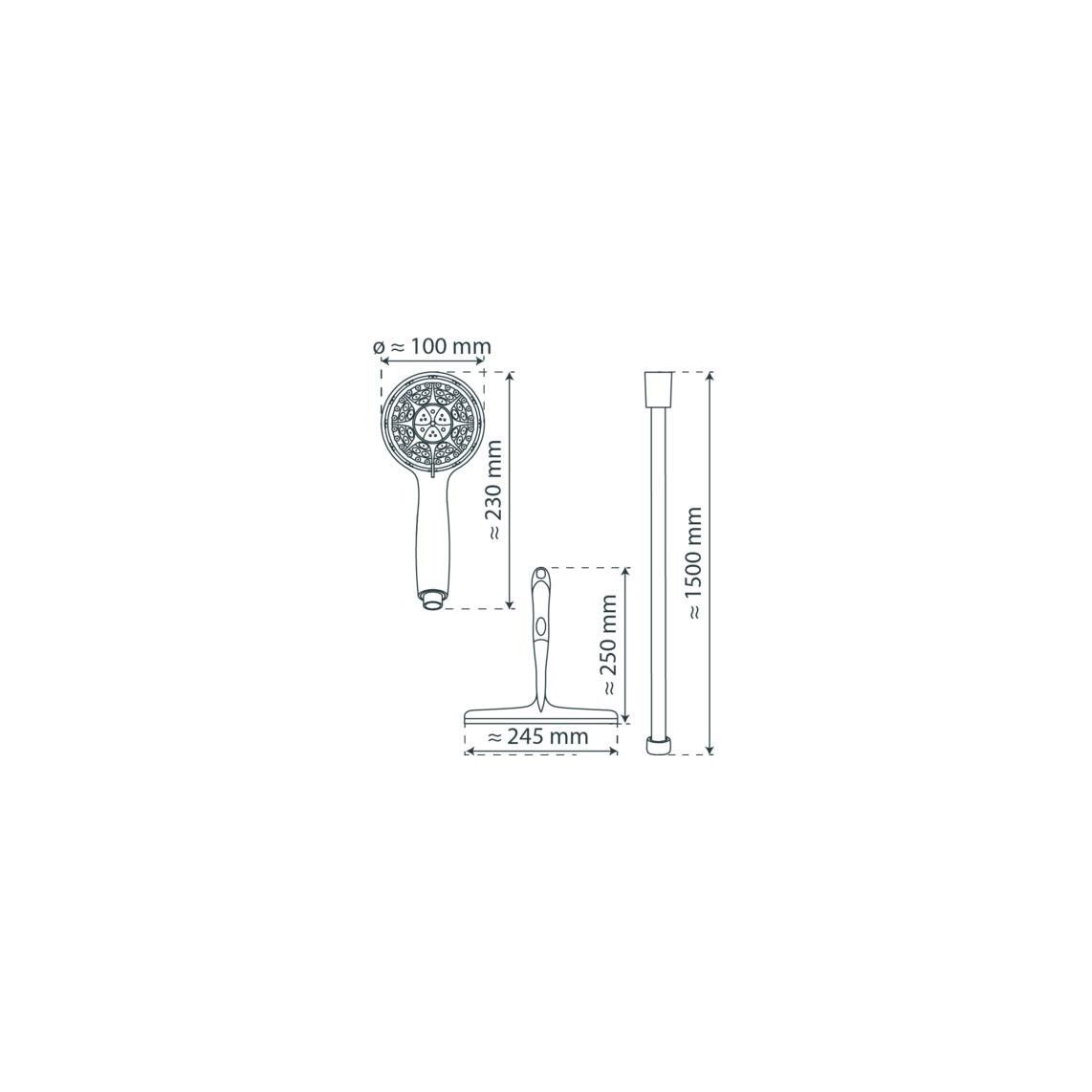 64197 Handdouche set, chroom, met Trekker vue 2
