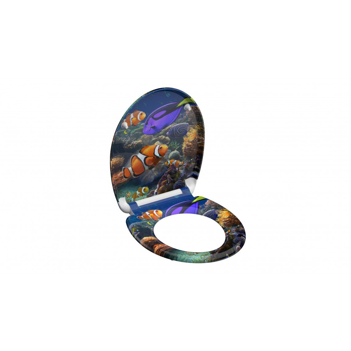 82372 Duroplast Toilet seat SEA LIFE, with soft close and quick release vue 3