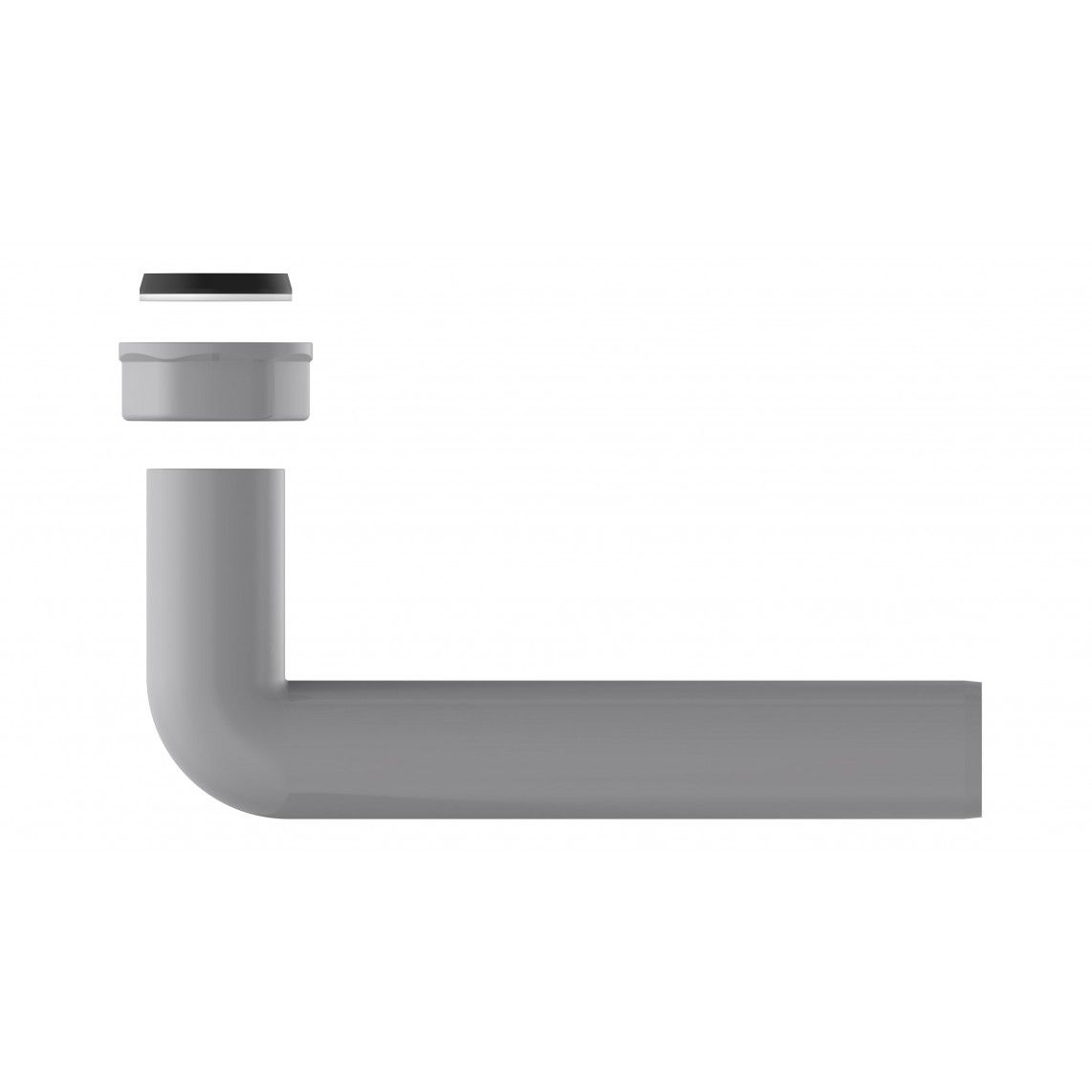 98837449 ECO-SAVE Outlet elbow, plastic, grey, 1 1/2" female x 235 x 40 mm vue 5