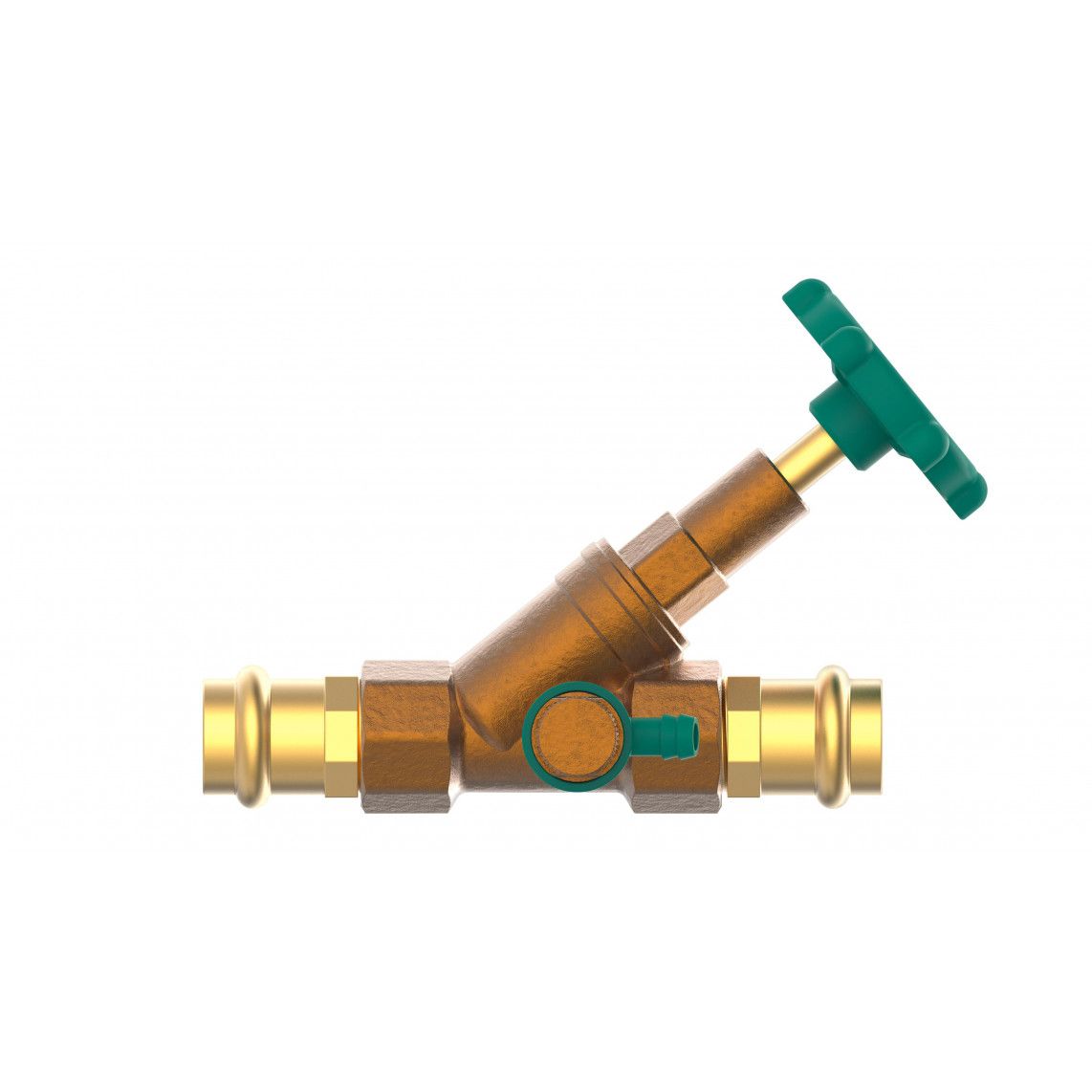 988619355 Y-type-valve, 22 mm, with drainage, (V-press) vue 2
