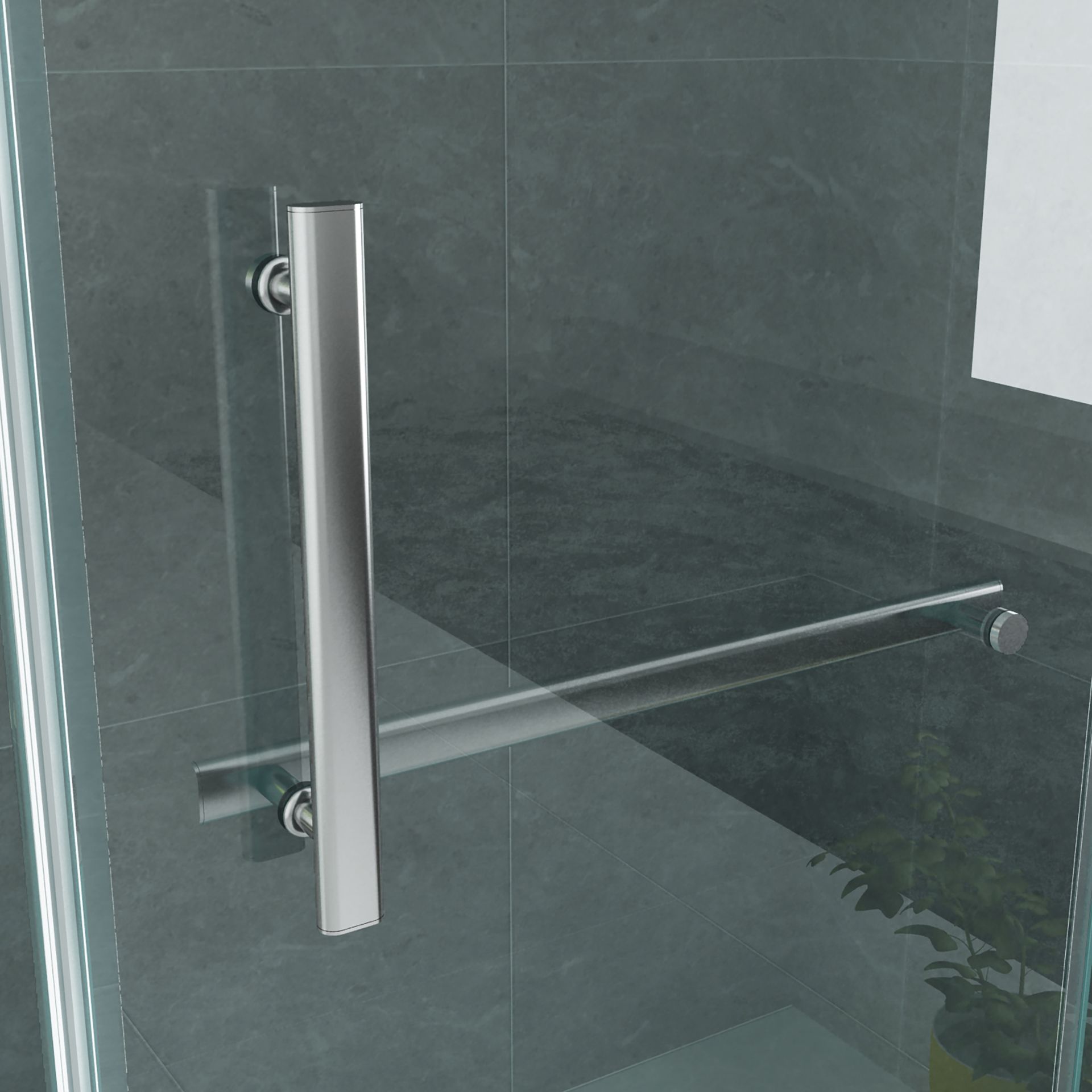 ALONI CABINE DE DOUCHE – PORTE PIVOTANTE ET PAROI LATÉRALE - 900X1200X1950MM - CHROME-VERRE CLAIR vue 4