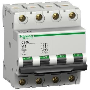 C60 - disjoncteur modulaire - C60N - 4 pôles 50A courbe C