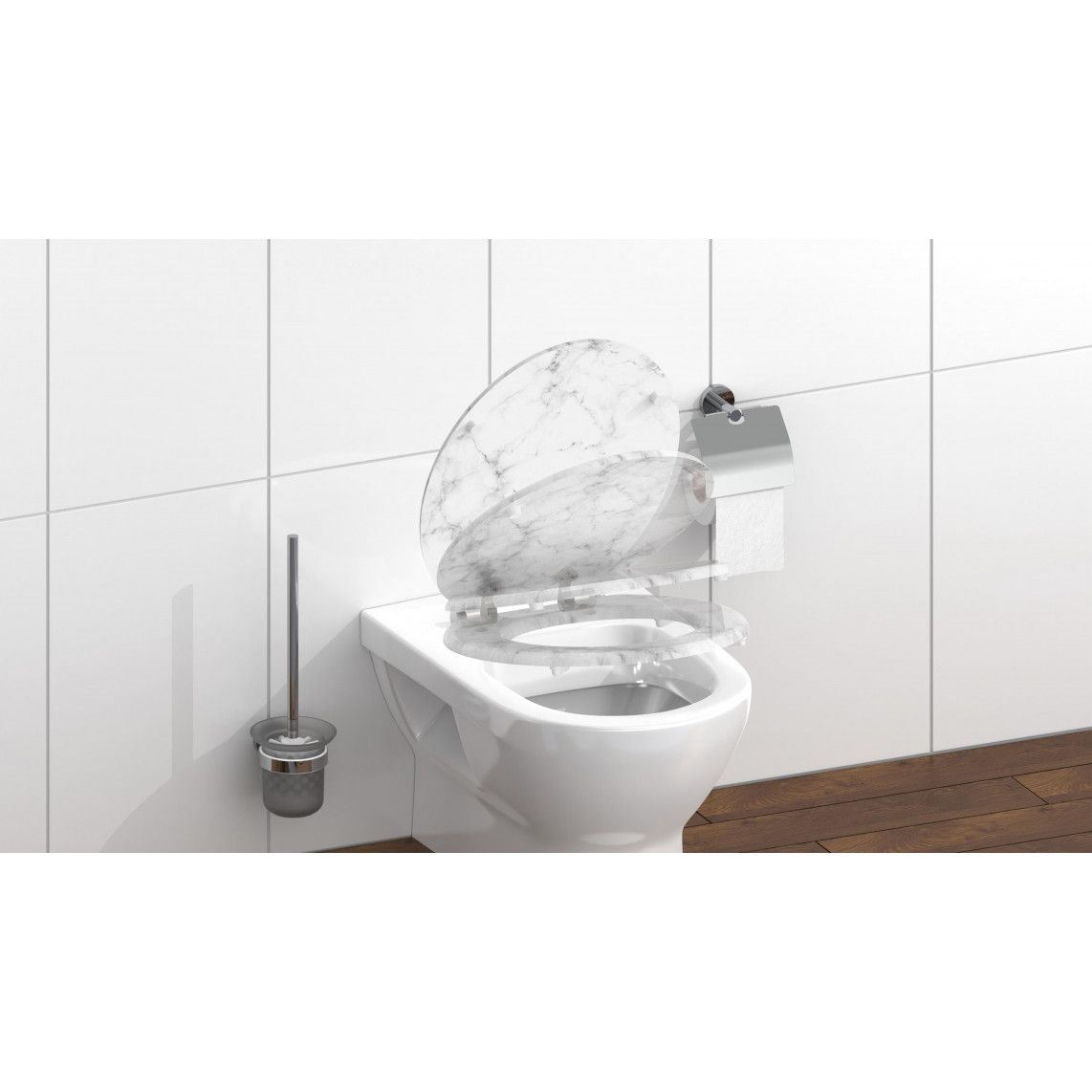 80194 MDF Toilet seat MARMOR STONE, with soft close vue 9
