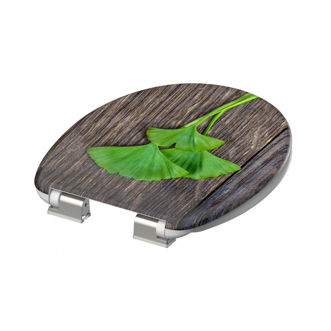 82154 Duroplast WC-zitting GINGKOundWOOD, met valrem vue 5