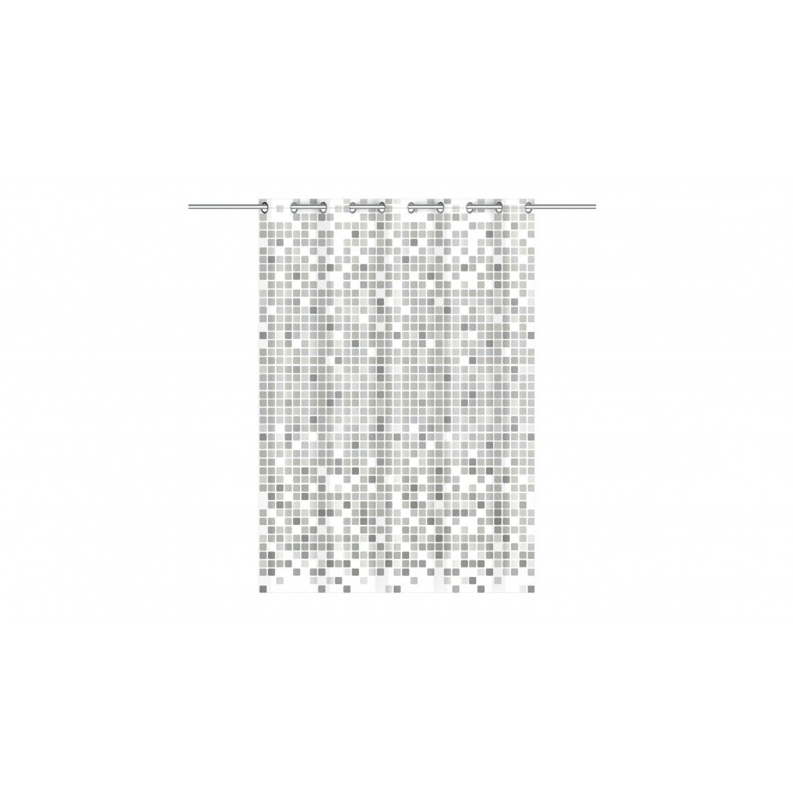 BA0403 Shower curtain, mosaic grey vue 2