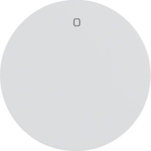 Touche avec inscription 0 Berker R.1 / R.3 Blanc polaire, brillant