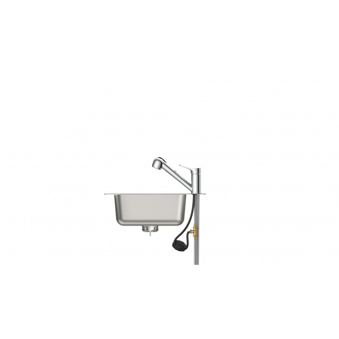 NI183VECR-LP VERONA Sink mixer low pressure, chrome, with pull-out sprayer vue 10