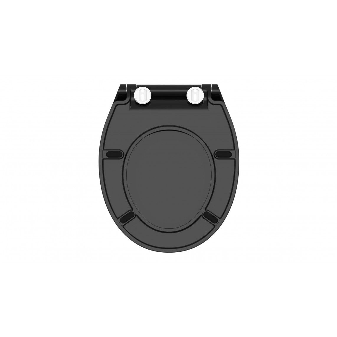 82710 Duroplast WC-zitting SLIM BLACK, met valrem en afneembaar vue 6