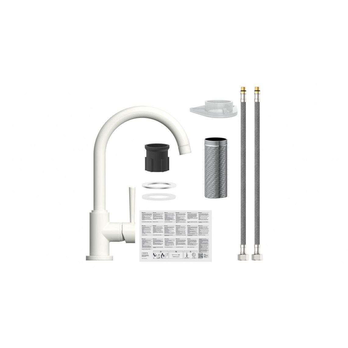 79161 CORNWALL Sink mixer, white matt vue 2