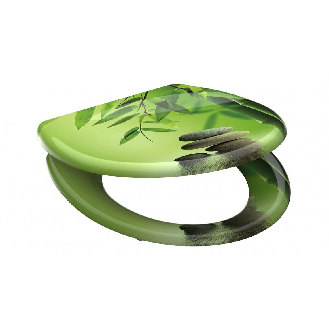 82365 Duroplast WC-zitting GREEN GARDEN, met valrem en afneembaar vue 2