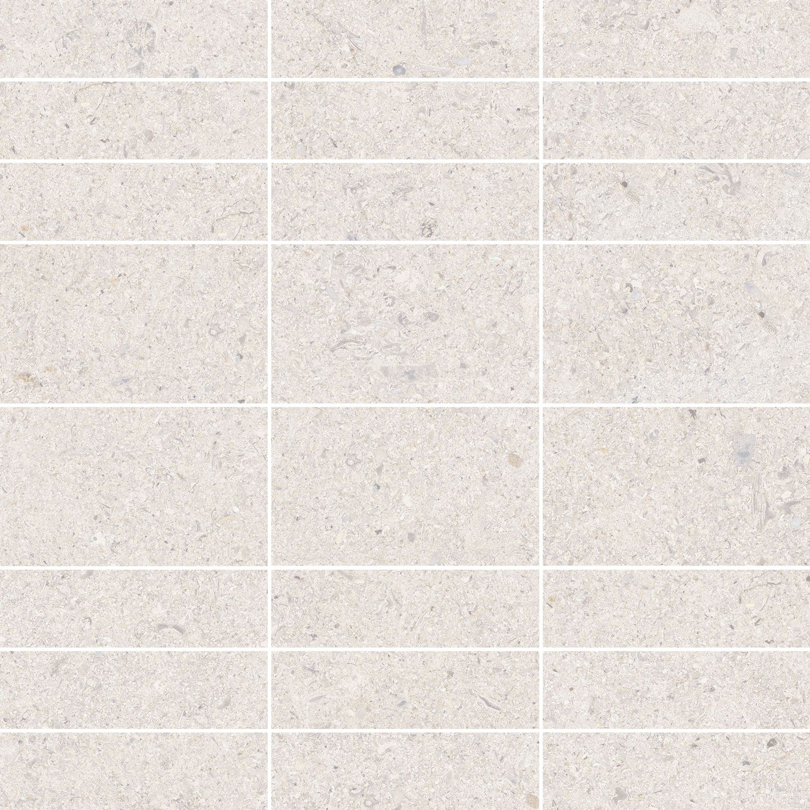 MOSAICO MACASSAR CALCARE WHITE 30X30 BRU