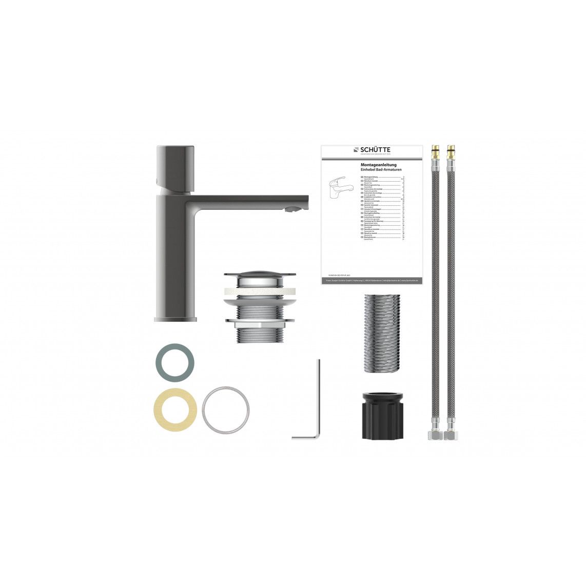 33612 NEW YORK Wash basin mixer, graphite matt vue 7