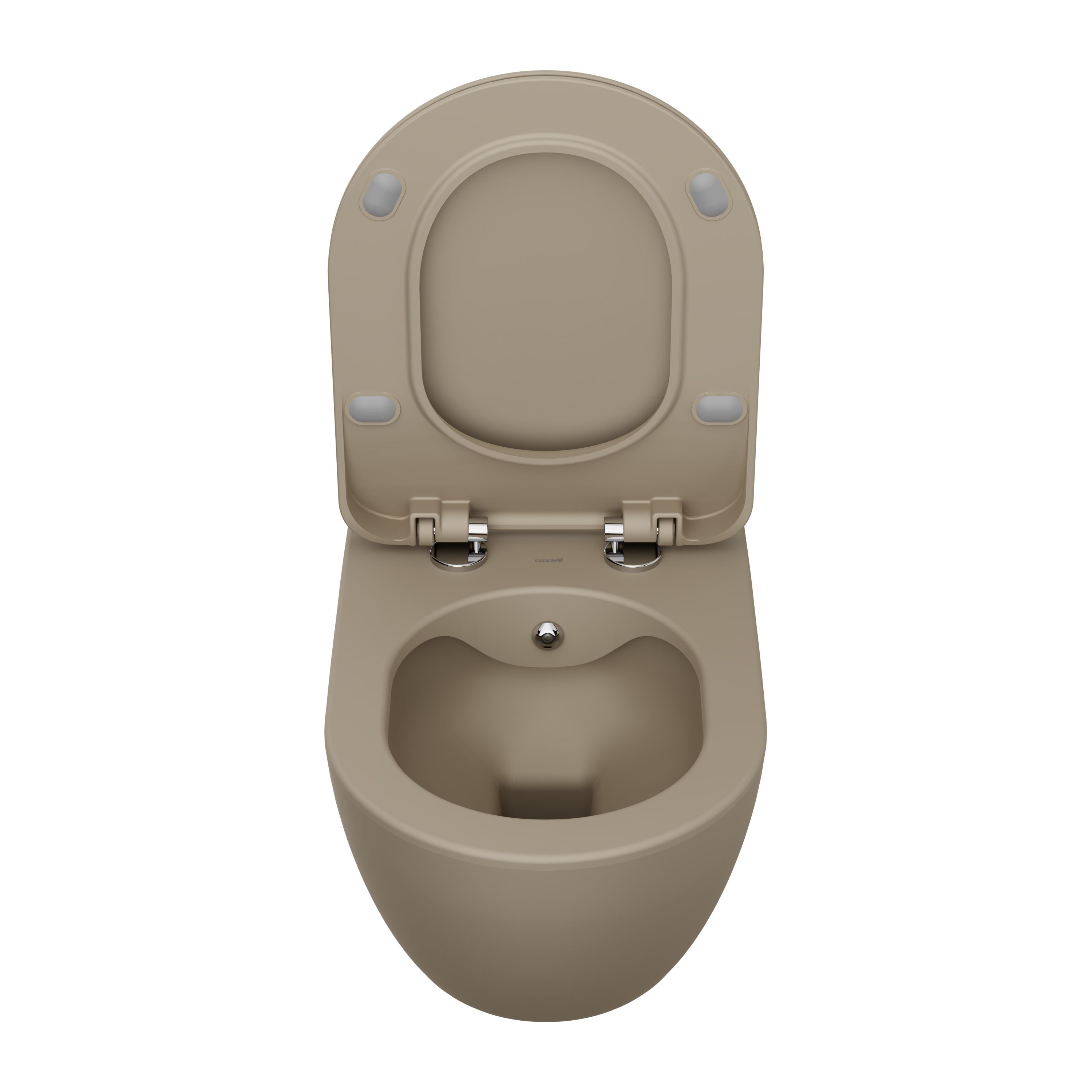 CREAVIT FREE WC SUSPENDU AVEC BIDET – SANS BRIDE - SANS ABATTANT – CAPPUCCINO MAT vue 2