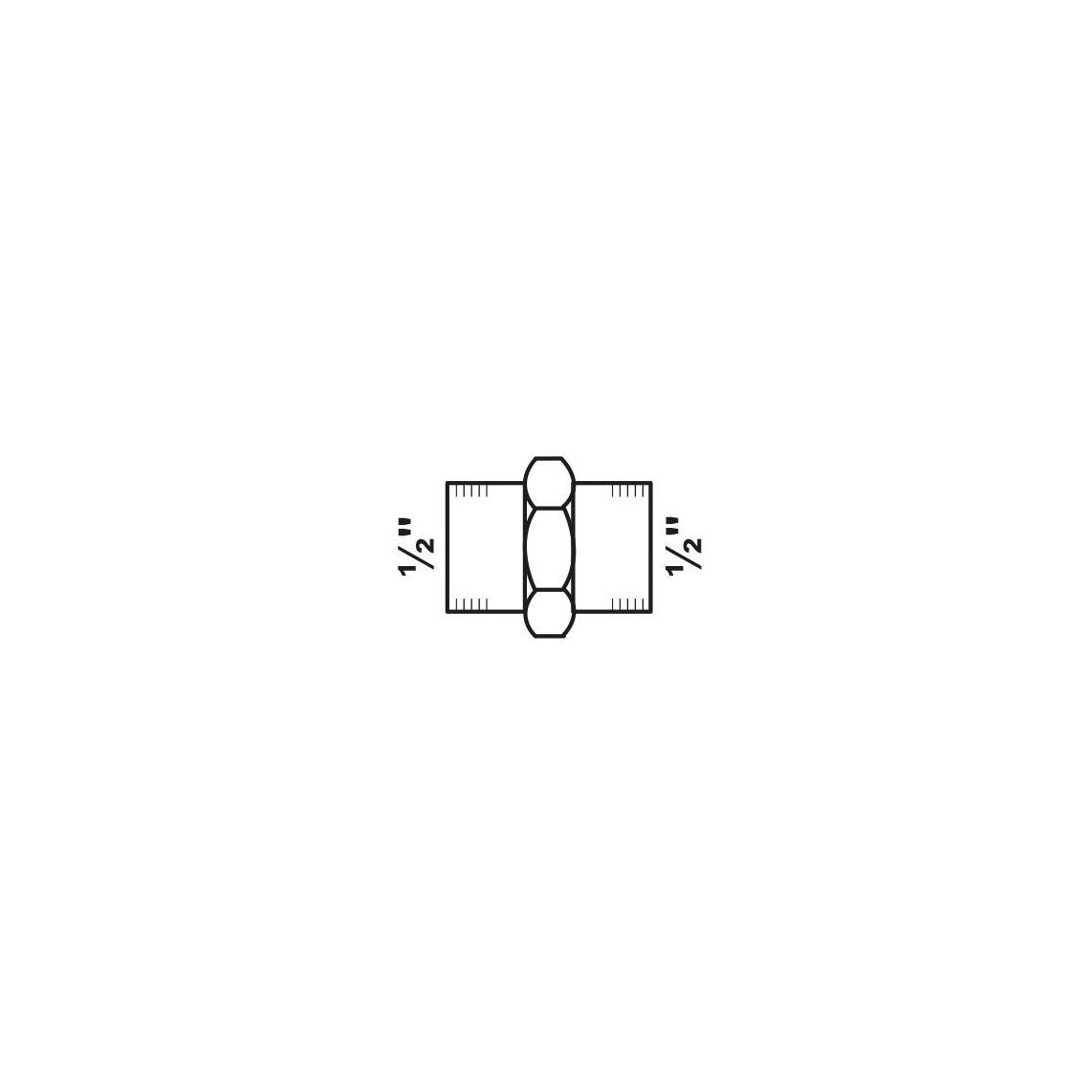 989806055 GI schroefverbinding, gegalvaniseerd, 1/2"BI, conische afdichting, (340) vue 2