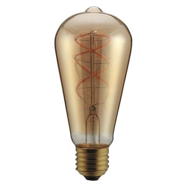 Lampe Led filament 5W St64 dimmable 2000K E27 300lm decor Doré dimmable