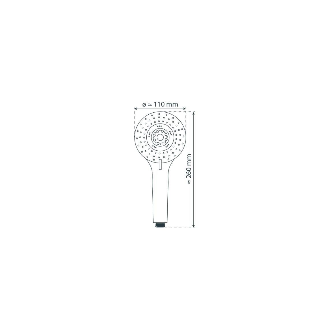 60783 GALAXIS LED Handdouche, chroom vue 2