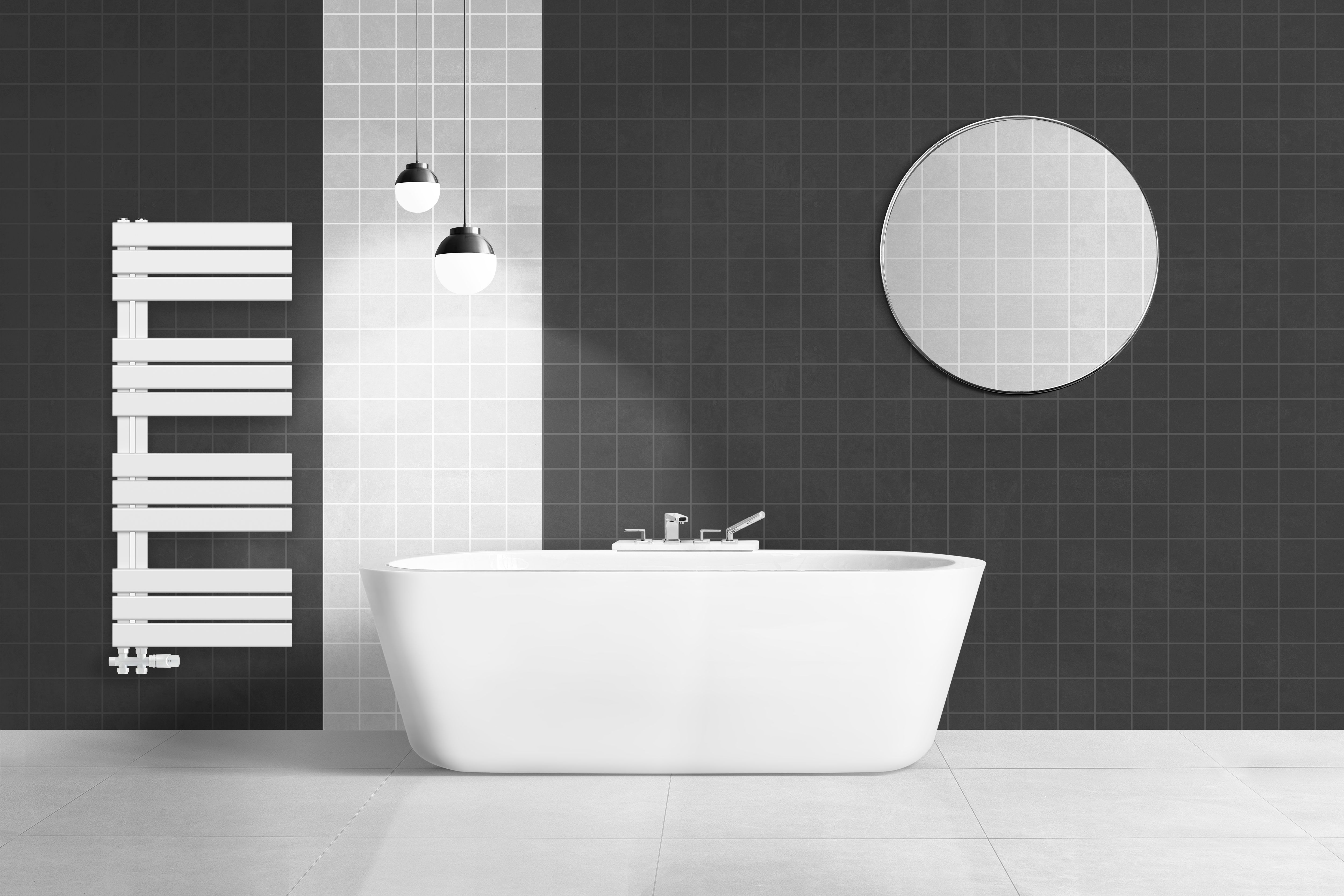 RADIATEUR SÈCHE-SERVIETTES RACCORDEMENT GAUCHE/COMB - BLANC 1800X500-890W vue 2