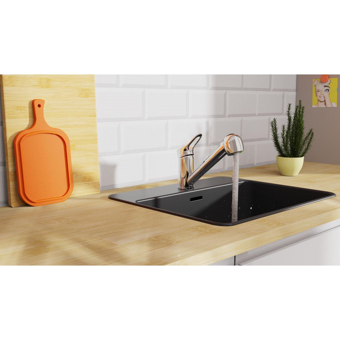 NI183VECR VERONA Sink mixer, chrome, with pull-out sprayer vue 7