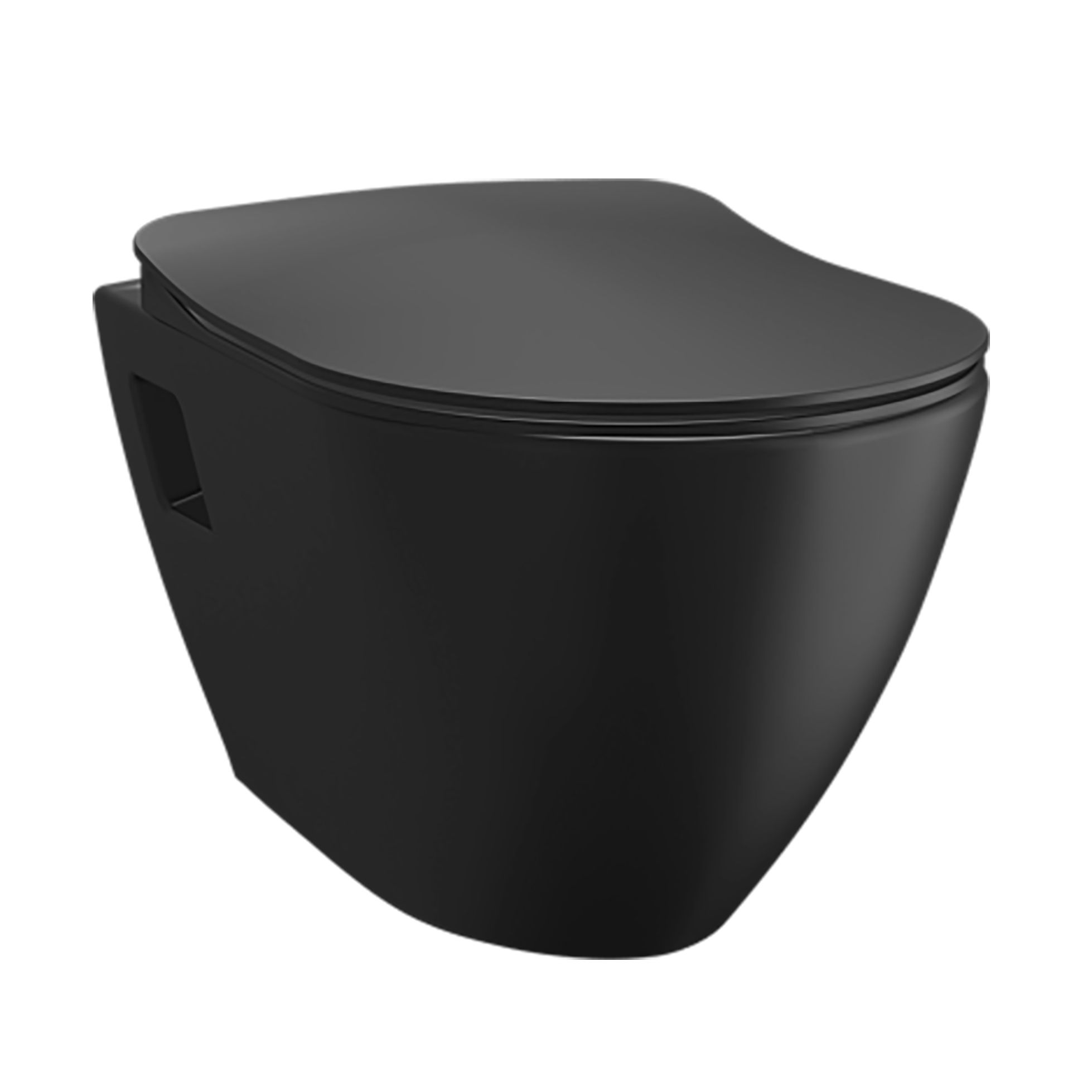 Creavit Terra WC Suspendu – Sans Abattant – Noir Charbon