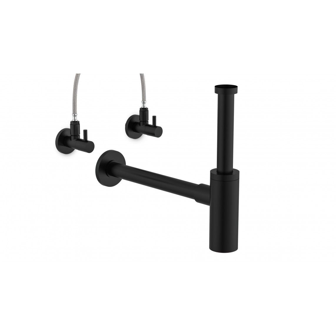 98166220 Design bottle trap, black matt, 1 1/4" x 32 mm vue 4