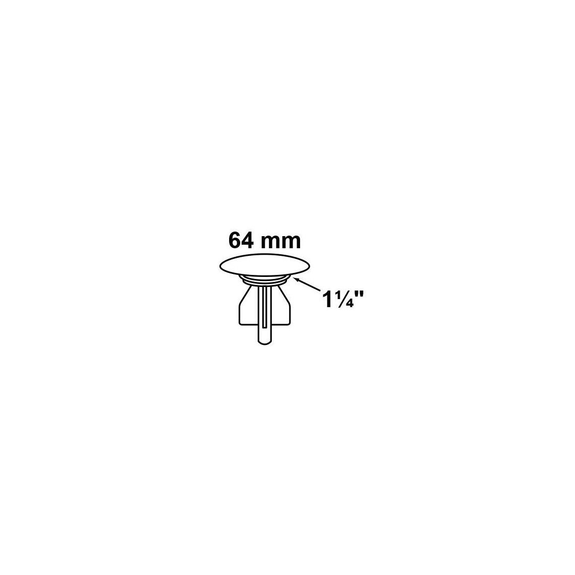 988076013 Pop-up waste plug, chrome, 1 1/4" x 64 mm, adjusted to fit all make vue 2
