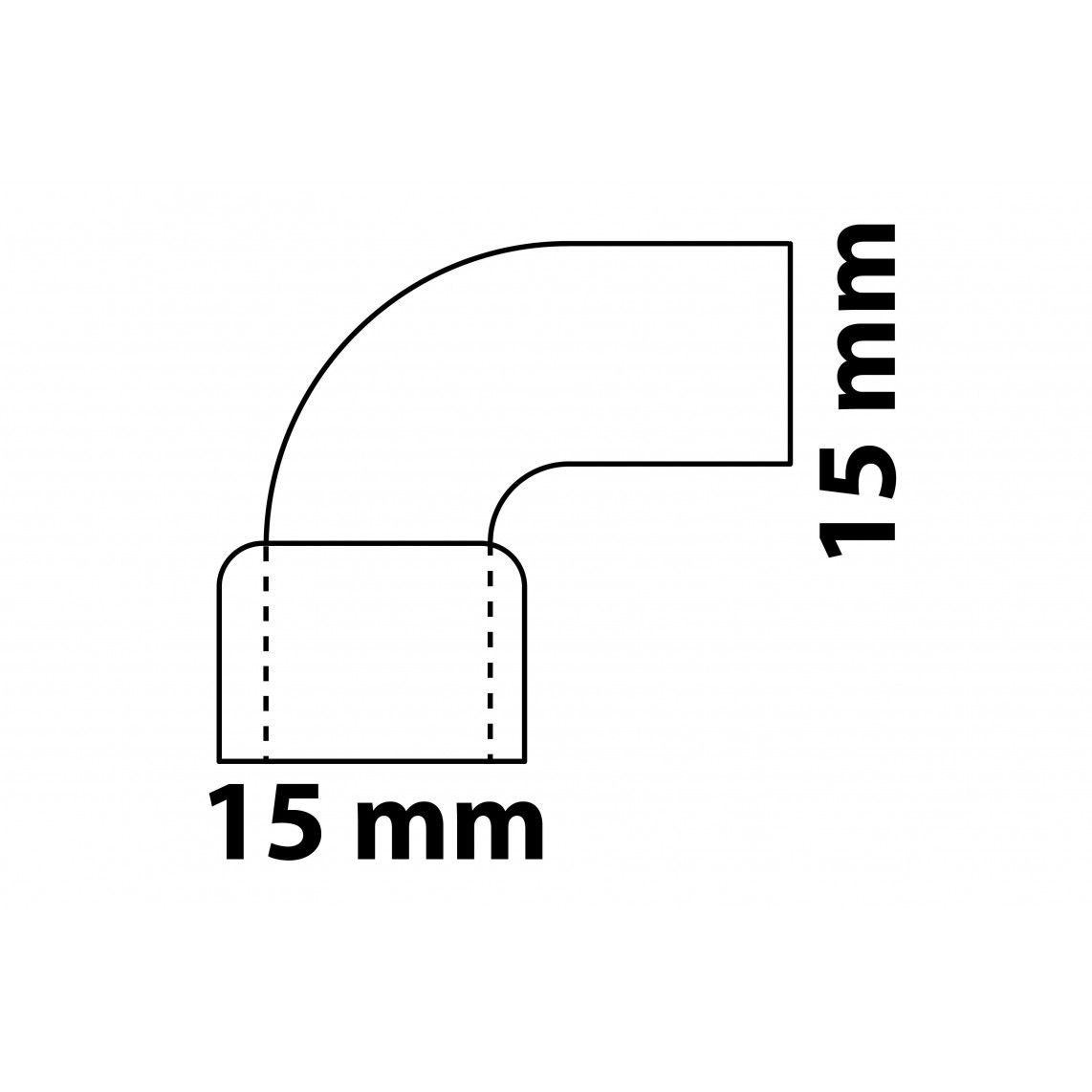 989262055 CU knie 90°, blanco, 15 mm, 1 mof (5092) vue 3