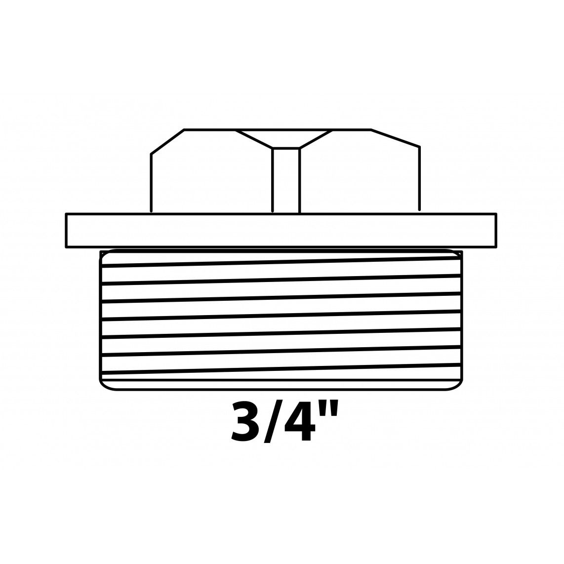 989423355 MS plug, blanco, 3/4"BU vue 2