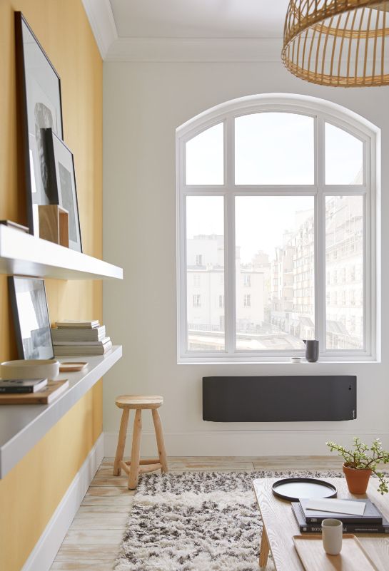 RADIATEUR ELECTRIQUE MURAL NOIR AVEC PRISE + PROGRAM 2000W-LxH:119x56,5 vue 2
