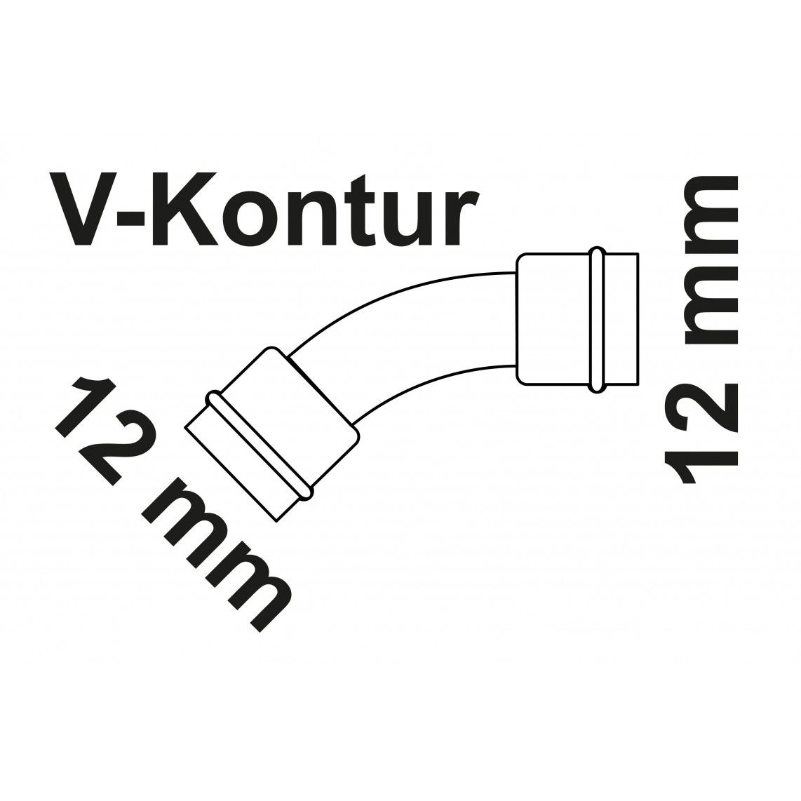 988612155 Elbow 45°, press fitting for copper V-profile, 12 mm, 2 sockets vue 2
