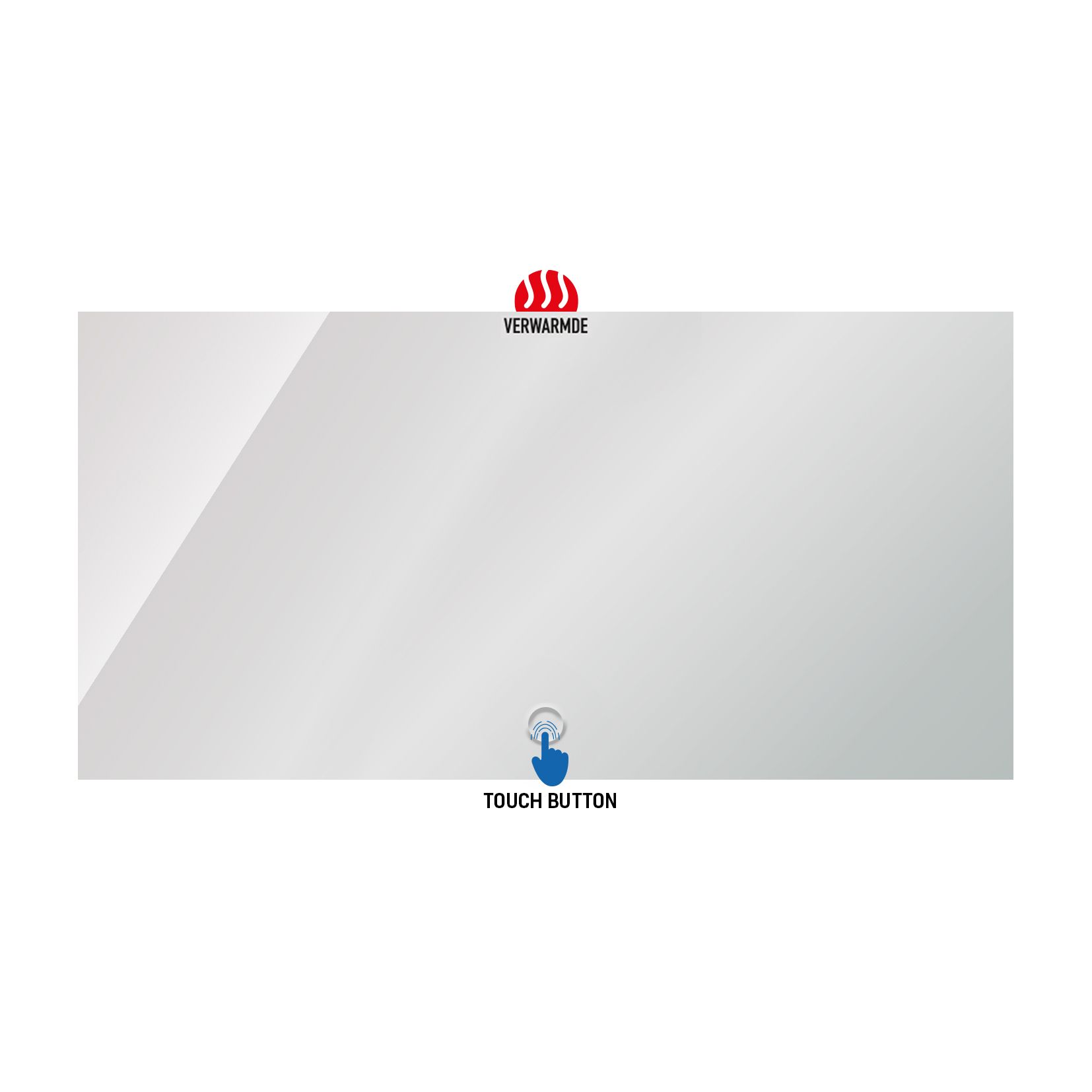 Aloni Queen Miroir - Avec Éclairage LED - Rectangulaire - Sans Cadre - Avec Chauffage - Température DE Couleur LED 3500-6500K - 120×60CM