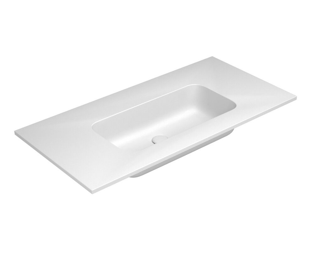 Van Marcke BY Falper Fin Tablette Avec 1LAVABO L1005XW505XH143MM Blanc Mat