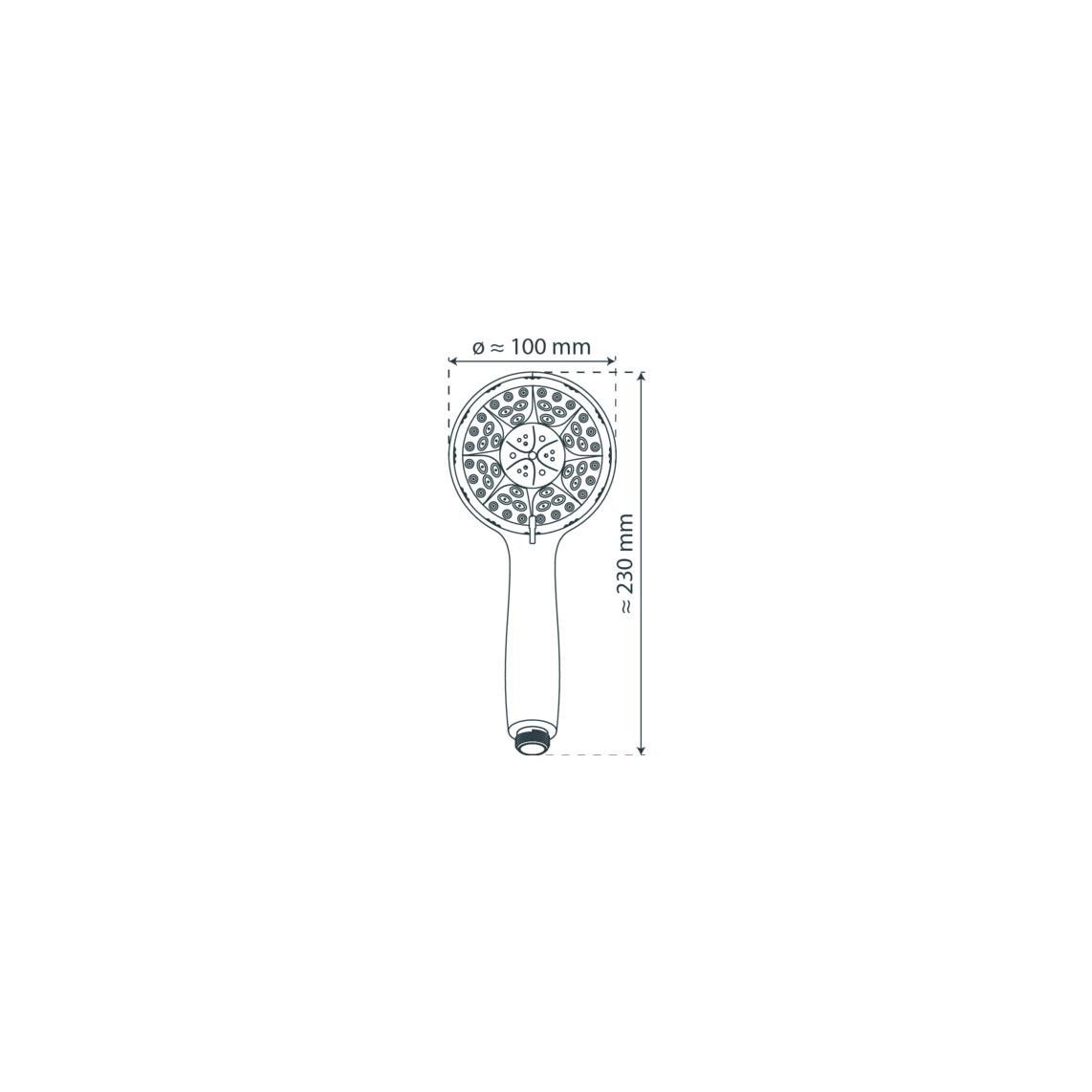 60811 BARI Hand shower, chrome vue 2