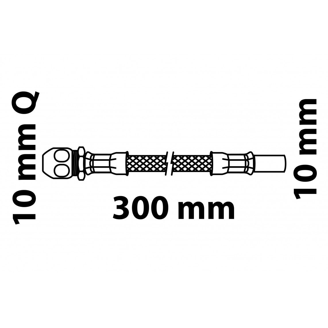 98627718 Tuyau de raccordement flexible 300 mm, 10 mmQ x 10 mm tube en cuivre vue 2
