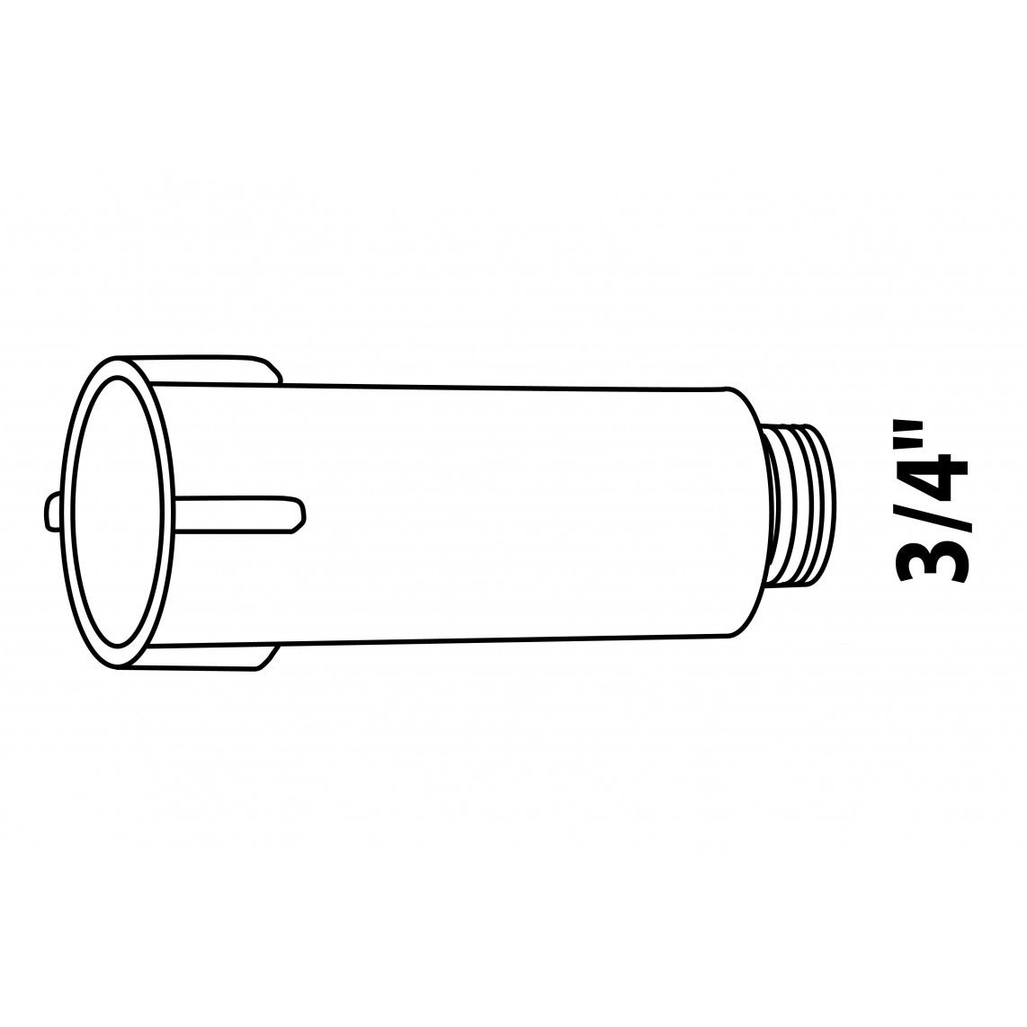 98913300 specieplug, kunststof, wit, 3/4" niet drukbestendig vue 3
