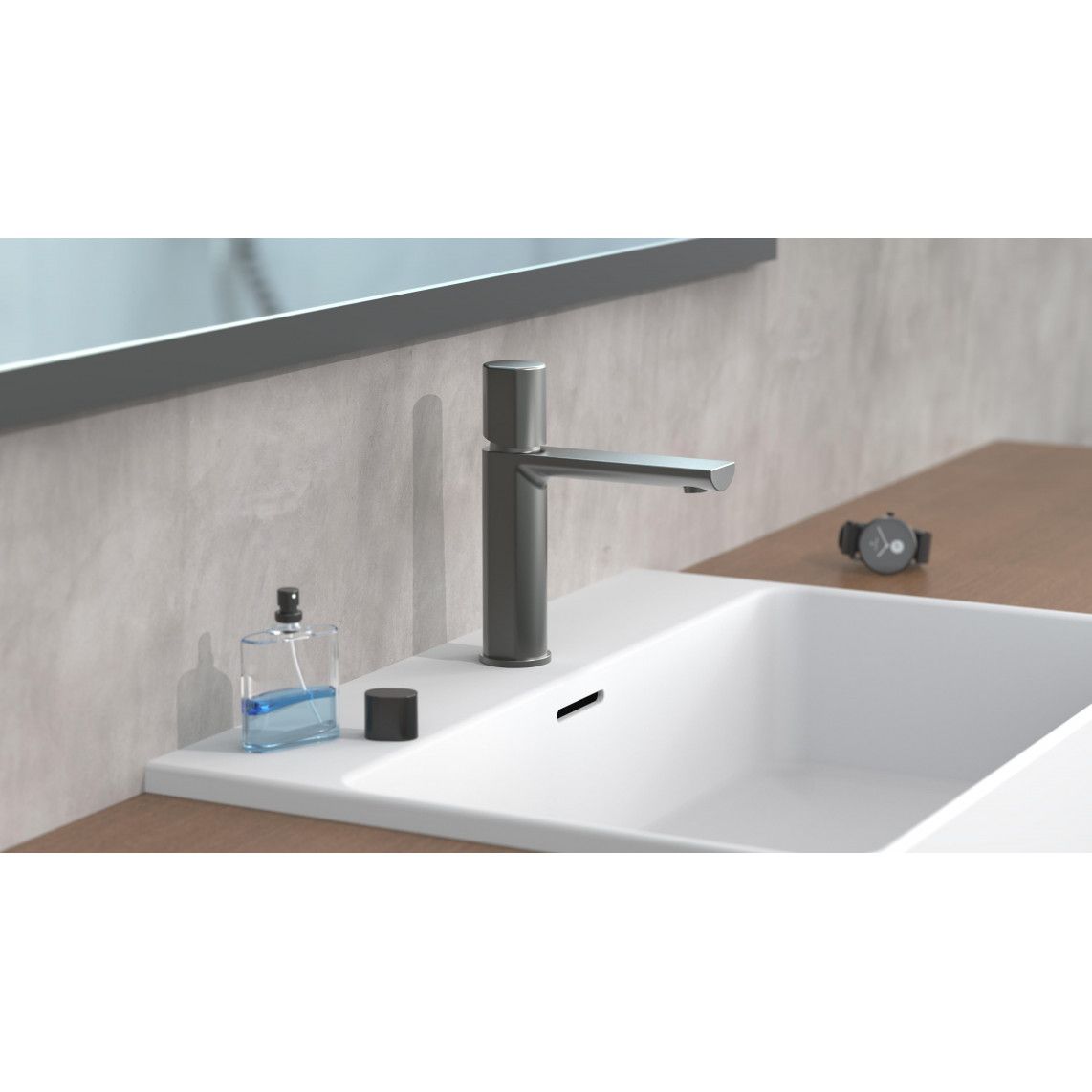 33612 NEW YORK Wash basin mixer, graphite matt vue 11