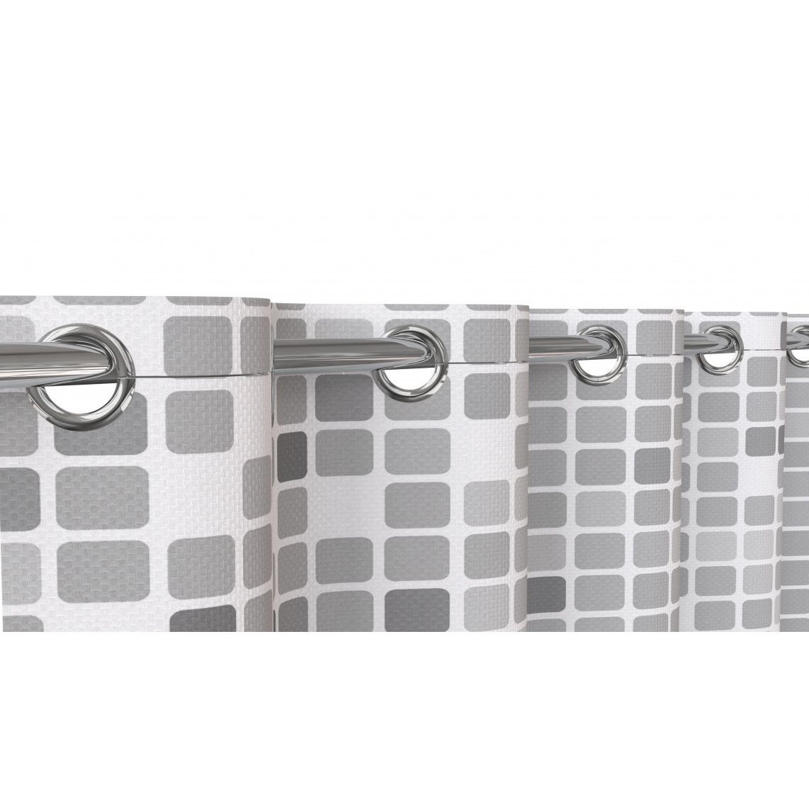 BA0403 Shower curtain, mosaic grey vue 7