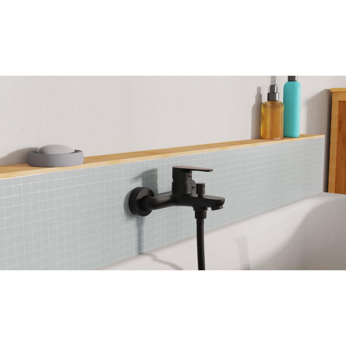NI023CALCRBL CLAUDIO Mitigeur bain/douche , noir mat vue 7